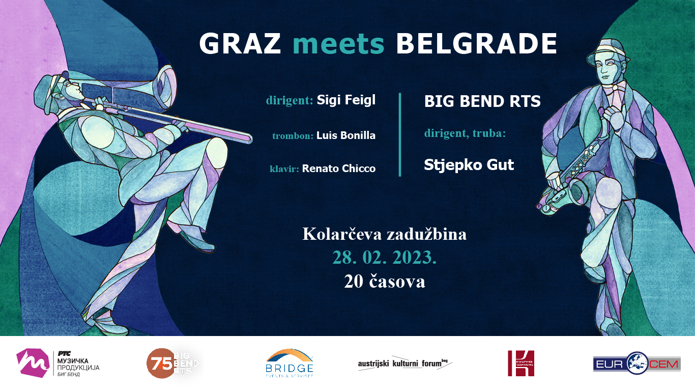 Биг Бенд РТС, Стјепко Гут, Луис Бонила, Ренато Кико и Зиги Фајгл на концерту Graz meets Belgrade